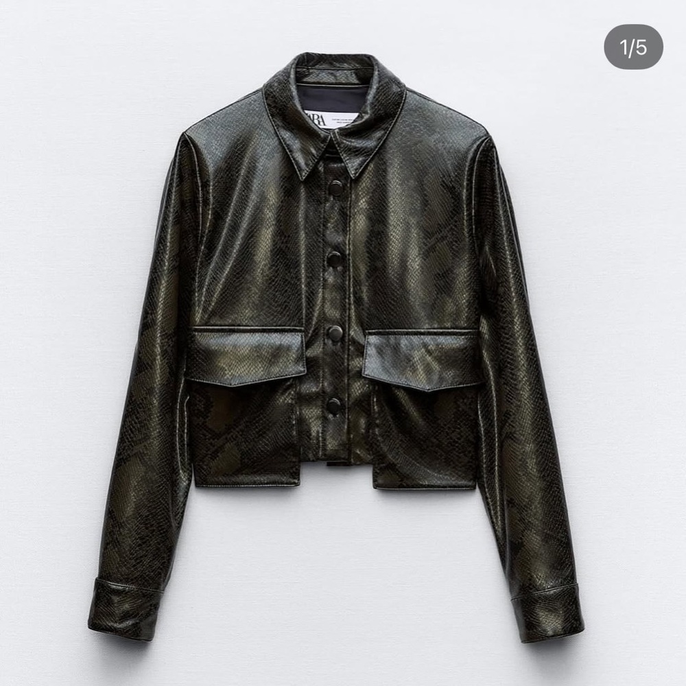 Zara Python Print Jacket - image 1